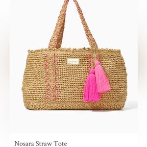 Lilly Pulitzer Nosara Straw Tote Bag Brand New with Tags
